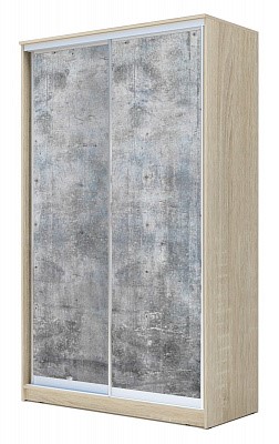 Шкаф 2-х дверный Хит-22-12-77-22, 2200х1200х620, Бетон Дуб сонома в Астрахани - изображение