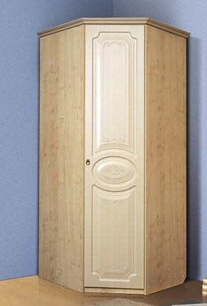 Распашной угловой шкаф Ивушка-5, цвет Дуб беленый в Астрахани - изображение