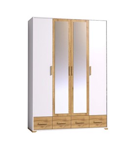 Шкаф для одежды Айрис 555, Белый-Дуб золотистый в Астрахани