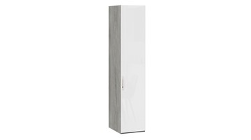 Шкаф для белья Эмбер СМ-348.07.001 (Дуб Гамильтон/Белый глянец) в Астрахани