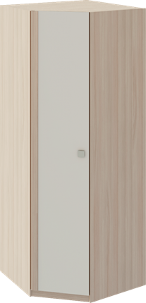 Распашной угловой шкаф Глэдис М21 (Шимо светлый/Белый текстурный) в Астрахани - изображение