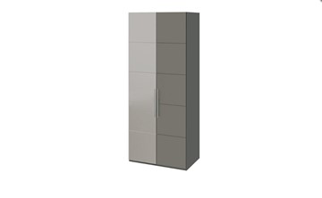 Шкаф Наоми с 1 зеркальной левой дверью, цвет Фон серый, Джут СМ-208.07.04 L в Астрахани