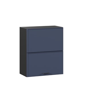 Шкаф горизонтальный на кухню 600 комбинированный Индиго ЛД 298.970.000.167, Чёрный/Тёмно-синий в Астрахани