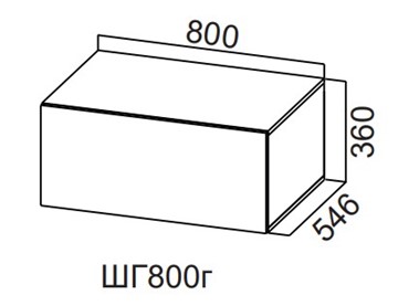 Шкаф навесной на кухню Модерн New, ШГ800г/360, МДФ в Астрахани