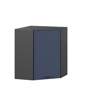 Настенный угловой шкаф Индиго ЛД 298.610.000.158, Чёрный/Тёмно-синий в Астрахани