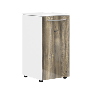 Низкий шкаф колонна MORRIS Дуб Базель/белый MLC 42.1 (429х423х821) в Астрахани