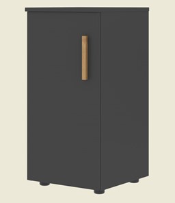 Низкий шкаф колонна с левой дверью FORTA Черный Графит FLC 40.1 (L) (399х404х801) в Астрахани