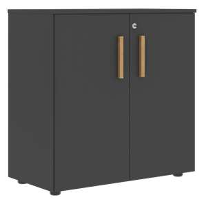 Низкий шкаф с малыми дверцами широкий FORTA Черный Графит FLC_80.1_Z__grafit.png FLC 80.1(Z) (798х404х801) в Астрахани