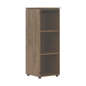 Средний шкаф колонна с глухой стеклянной дверью MORRIS TREND Антрацит/Кария Пальмира MMC 42.1 (429х423х821) в Астрахани