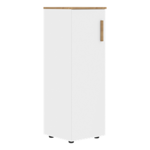 Средний шкаф колонна с глухой дверью левой FORTA Белый-Дуб Гамильтон  FMC 40.1 (L) (399х404х801) в Астрахани