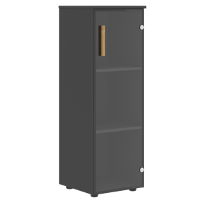 Средний шкаф колонна со стеклянной правой дверью FORTA Черный ГрафитFMC 40.2 (R) (399х404х801) в Астрахани