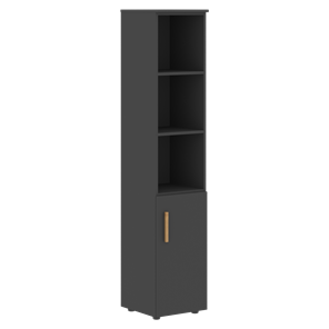 Высокий шкаф колонна с глухой малой дверью правой FORTA Черный Графит  FHC 40.5 (R) (399х404х1965) в Астрахани