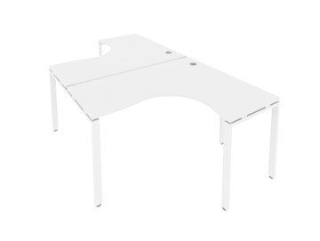 Письменный стол Metal System БП.РАС-СА-2.4 Белый/Белый в Астрахани