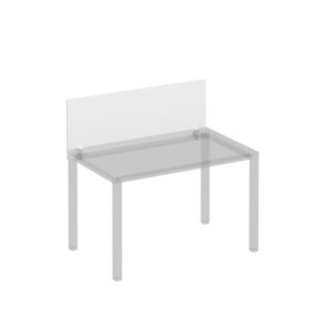 Экран для стола 120 на белом металлокаркасе фронтальный Комфорт КФ, белый премиум (120x45x1.8) К.Б 841 в Астрахани