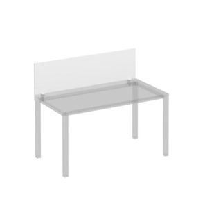 Экран для стола 140 на белом металлокаркасе Комфорт КФ, белый премиум (140x45x1.8) К.Б 842 в Астрахани