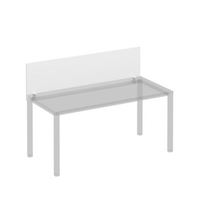 Экран для стола 160 на белом каркасе с кронштейнами Комфорт КФ, белый премиум (160x45x1.8) К.Б 843 в Астрахани