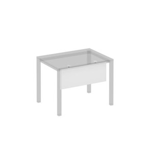 Экран стола защитный (ДСП) с кронштейнами для стола 100 на белом металлокаркасе Комфорт КФ, белый премиум (85x3.2x1.8) К.Б1 810 в Астрахани