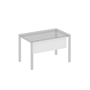 Экран стола защитный (ДСП) с кронштейнами для стола 120 на белом металлокаркасе Комфорт КФ, белый премиум (120x3.2x1.8) К.Б1 812 в Астрахани