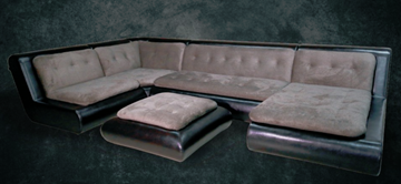П-образный диван Эвелина со столом-пуфом в Астрахани - предосмотр