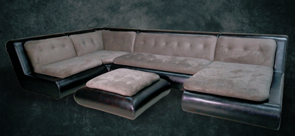П-образный диван Эвелина со столом-пуфом в Астрахани - изображение