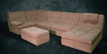 П-образный диван Премьер со столом-пуфом в Астрахани - предосмотр
