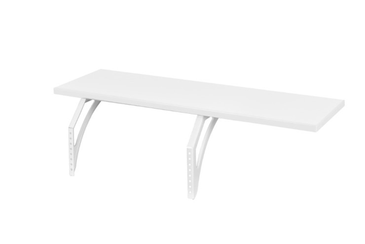 Растущий стол 1/75-40 (СУТ.25) + Polka_z 1/600 (2 шт.) + Polka_b 1/550 белый/белый/Серый в Астрахани - изображение 1