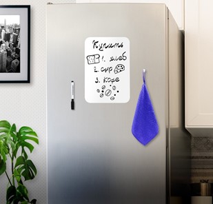 Доска магнитная на холодильник BRAUBERG, 30х21 см с маркером, магнитом и салфеткой в Астрахани - предосмотр 2