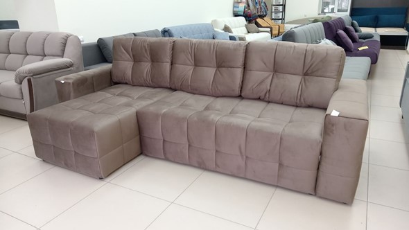 Угловой диван с оттоманкой Реал ДУ Graund 03 велюр в Астрахани - изображение