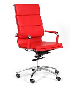 Кресло компьютерное CHAIRMAN 750 экокожа красная в Астрахани - предосмотр
